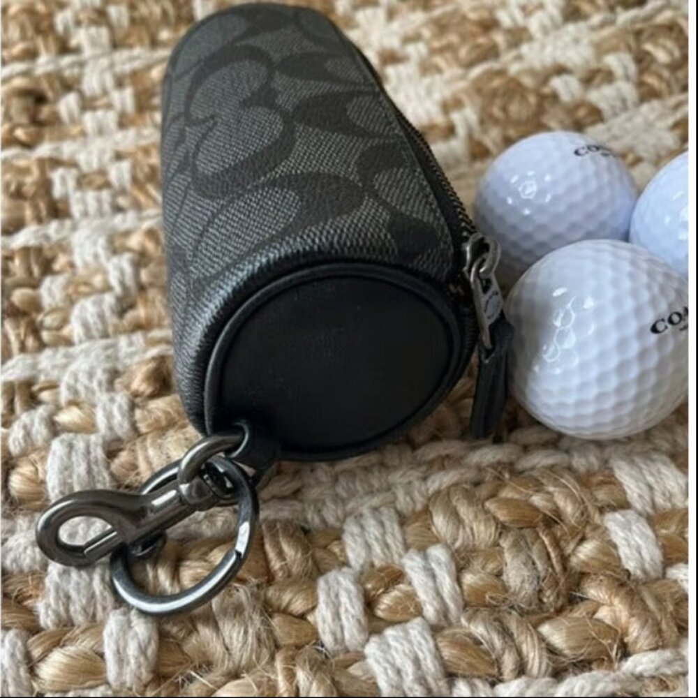 Coach Golf Ball Set In Signature Canvas - Picture 2 of 5